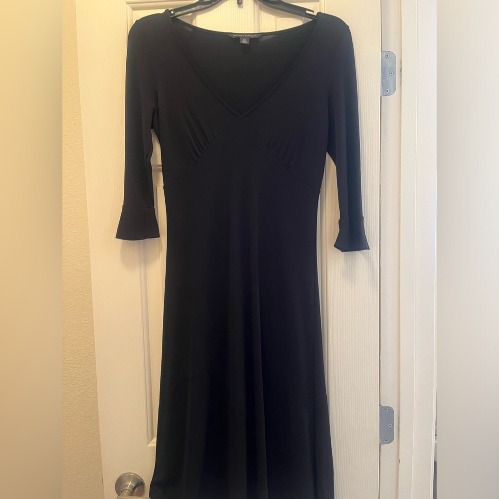 V-neck black dress by Banana Republic